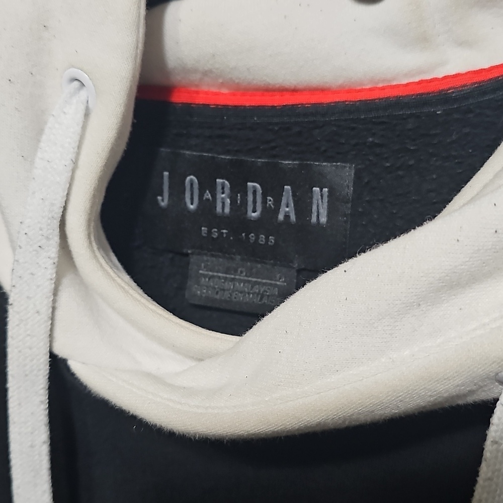 Jordan Black and White Hoodie with Gold Logo Size L - Picture 5 of 8